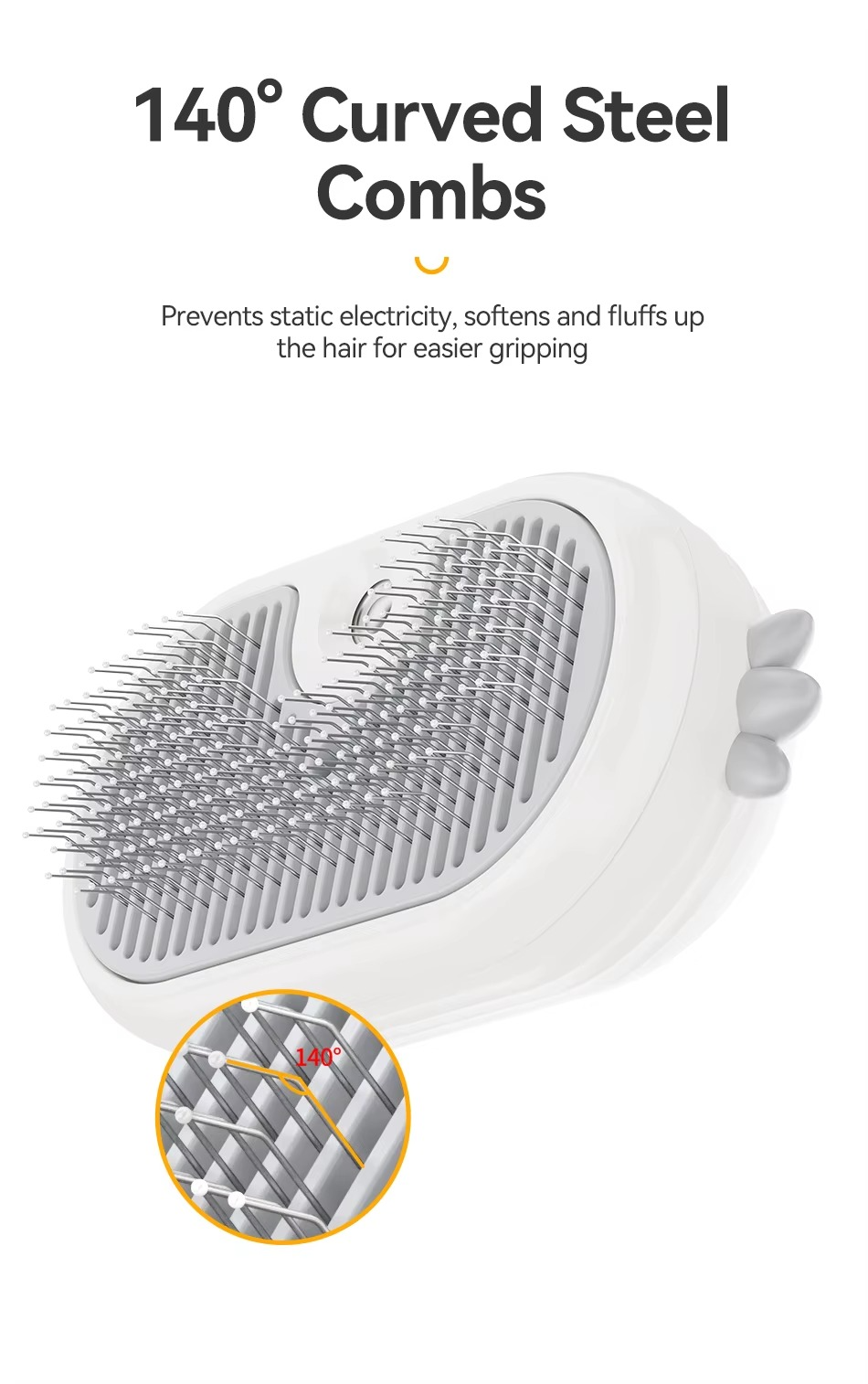 Pet Steam Comb Grooming Brush