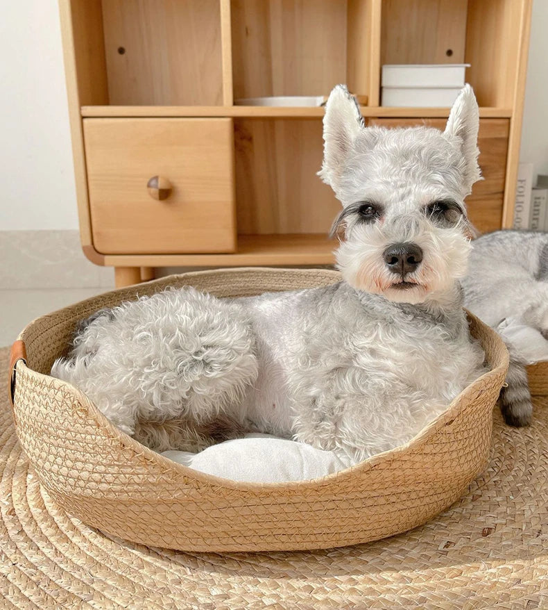 Handwoven Bamboo Pet Bed