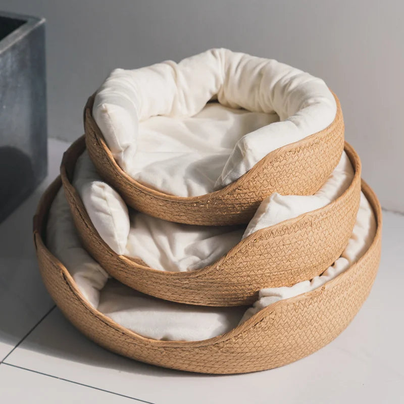 Handwoven Bamboo Pet Bed