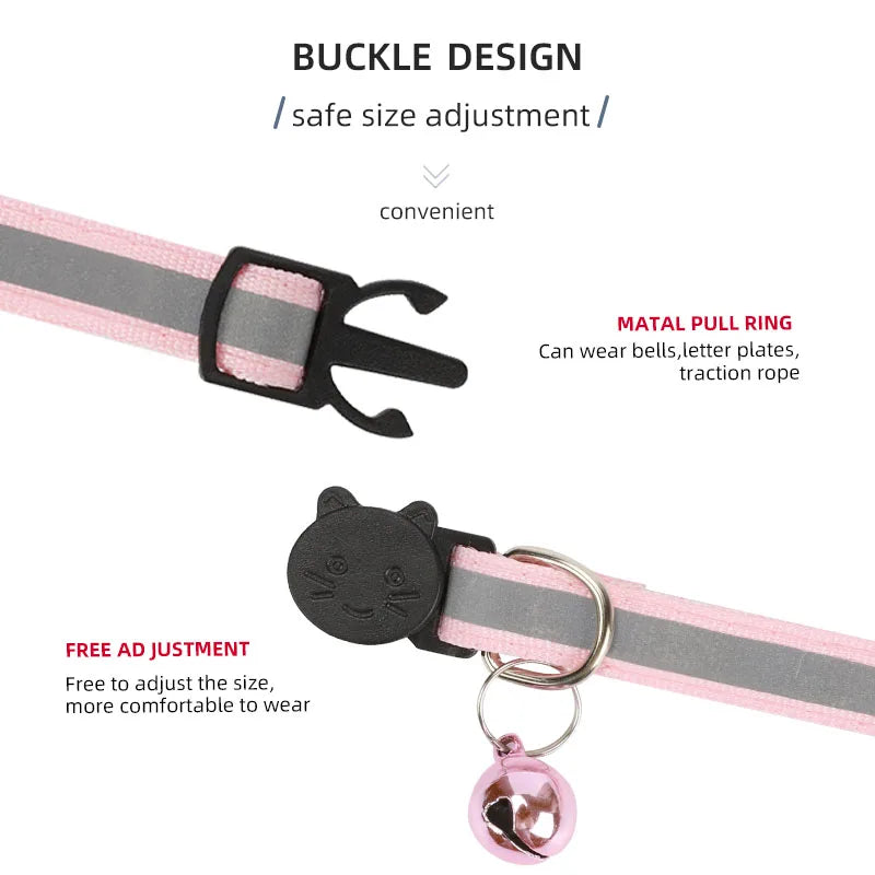 Reflective Cat Collar with Bell
