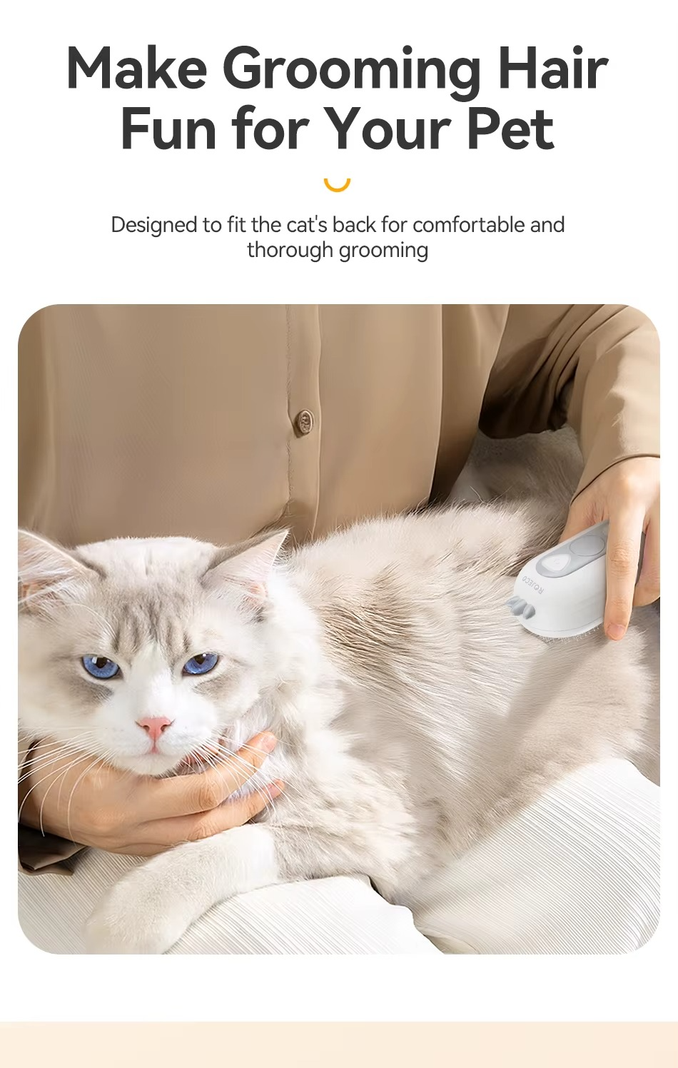 Pet Steam Comb Grooming Brush