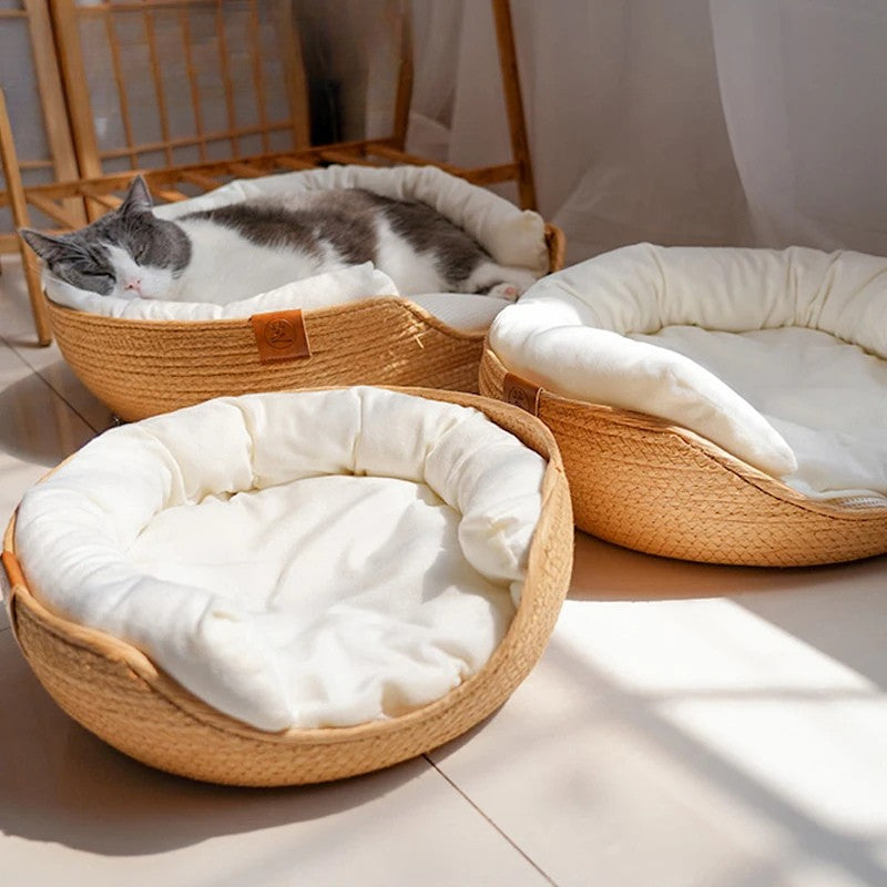 Handwoven Bamboo Pet Bed