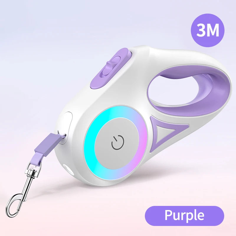 LED Retractable Dog Leash