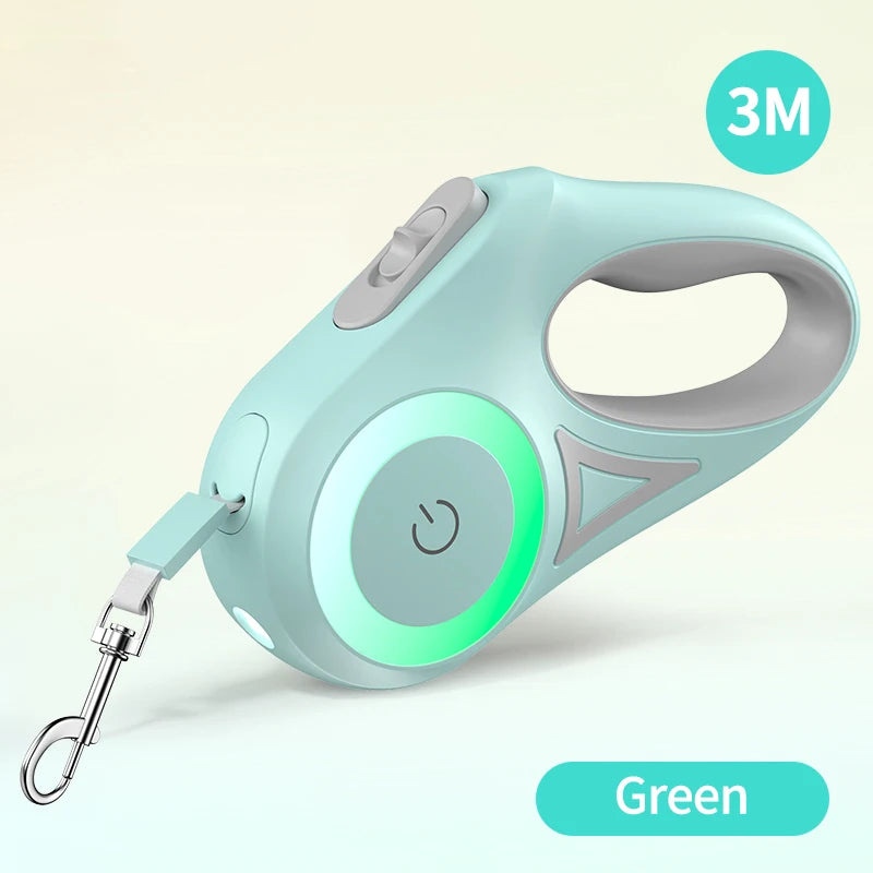 LED Retractable Dog Leash