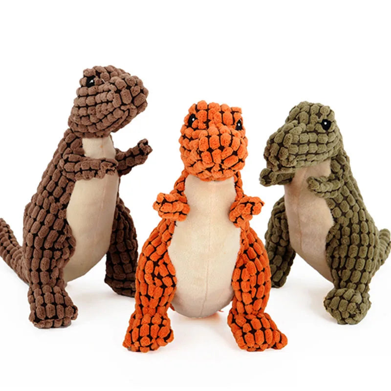 Indestructible Plush Dinosaur Toy